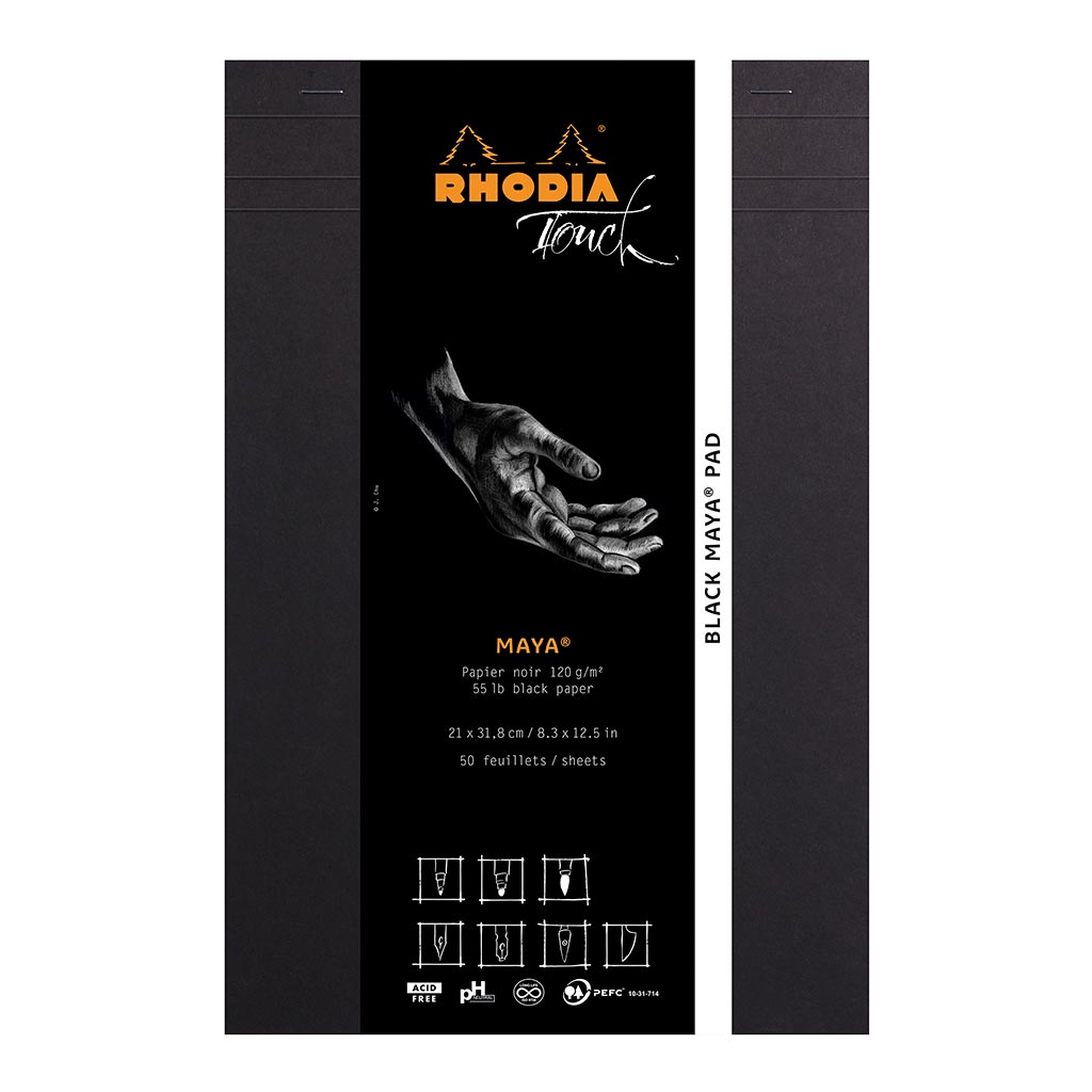 Rhodia Touch Maya Black Pad A4+ Blank Rhodia Touch Maya Black Pad A4+ Blank