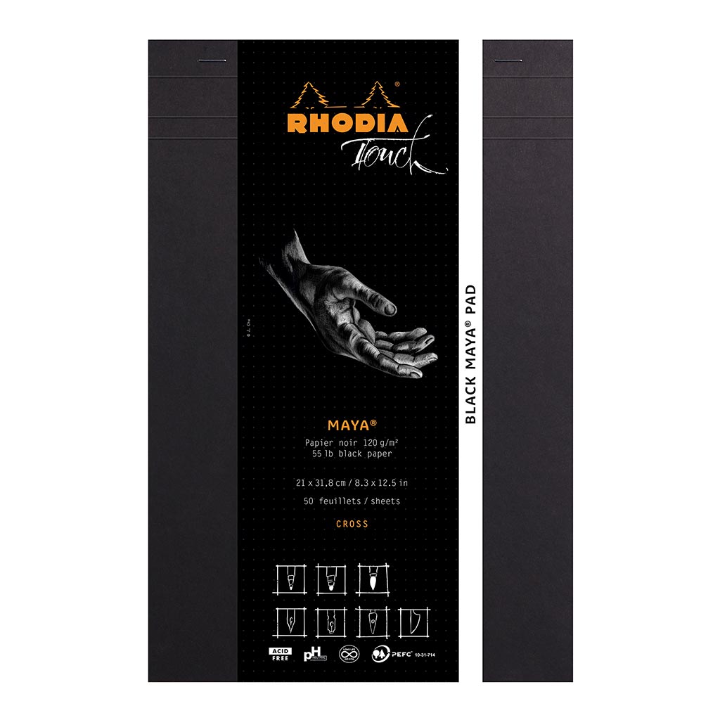 Rhodia Touch Maya Black Pad A4+ Cross n Dot Rhodia Touch Maya Black Pad A4+ Cross n Dot