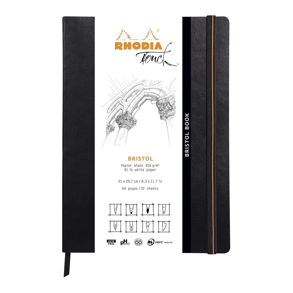 Rhodia Touch Bristol Book A4 Portrait Blank Rhodia Touch Bristol Book A4 Portrait Blank