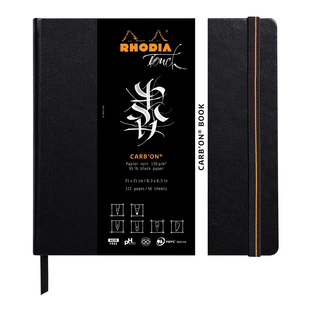 Rhodia Touch Carb'on Black Book 210x210mm Blank Rhodia Touch Carb'on Black Book 210x210mm Blank