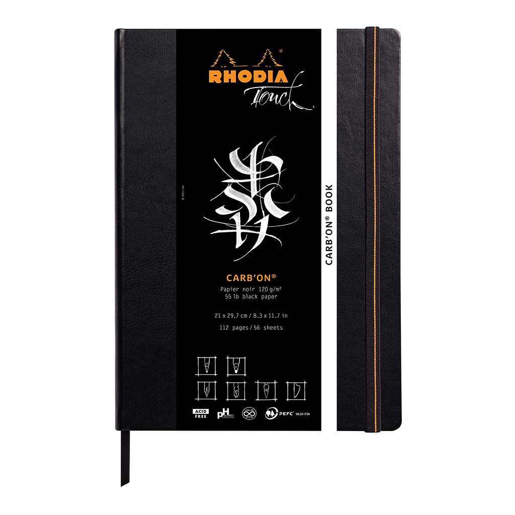 Rhodia Touch Carb'on Black Book A4 Portrait Blank Rhodia Touch Carb'on Black Book A4 Portrait Blank
