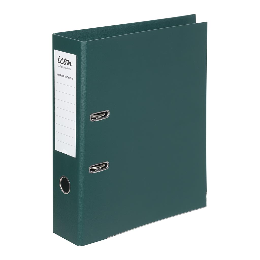 Icon Lever Arch File A4 Linen Forest Green Icon Lever Arch File A4 Linen Forest Green